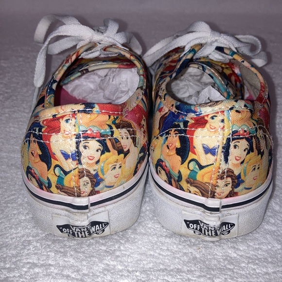 Vans X Disney Princess Multi Princess womens Size 5 All Over Print Shoes Sneaker - Picture 5 of 9